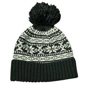 Fair Isle Knit Pom-Pom Beanie